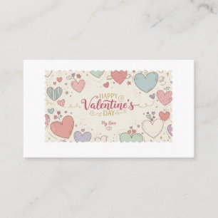 Romantic Valentine’s Day Card – Cute Heart Illustr