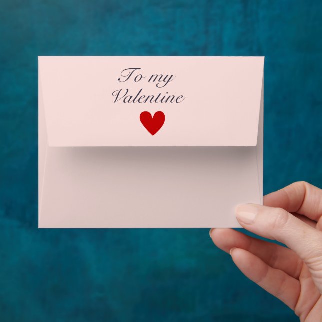 Romantic Valentine’s Day Envelope with Heart  (Hand)