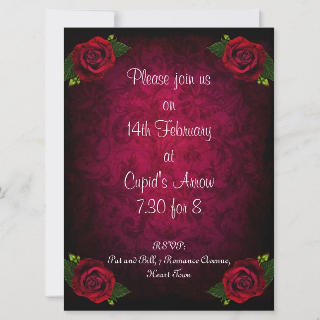 Romantic Valentine's Ball Invitation (Front)