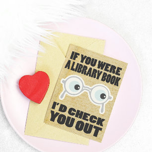 Romantic Valentines Book Lovers Greeting Card