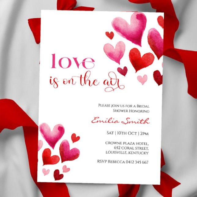 Romantic valentine's  bridal shower party invitation (Creator Uploaded)
