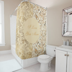 Romantic , Valentine's Day, I Love You More  Shower Curtain
