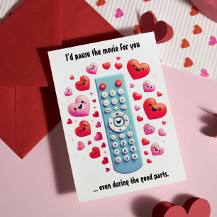 Romantic Valentine's Day I'd Pause the Movie Holiday Card