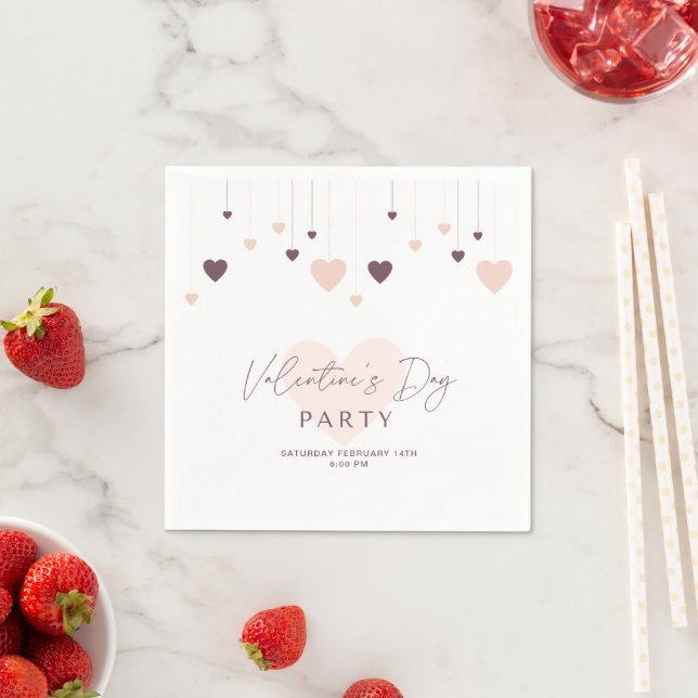 Romantic Valentines day party invitation  Napkin (Insitu)