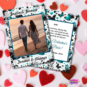 Romantic Valentine's Day Photo and Custom Poem Holiday Card