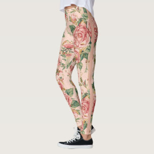 Romantic Valentine's Day with Lovely Roses,Pink Leggings