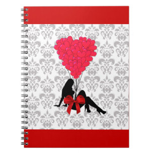 Romantic Valentines design Spiral Notebook