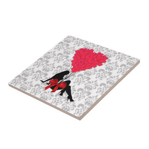 Romantic Valentines design Tile