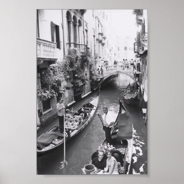 Romantic Venice Italy Gondola Canal Ride Poster (Front)