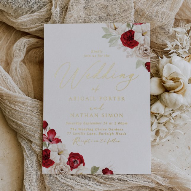 Romantic Vibrant Elegant Gold Foil Wedding (Creator Uploaded)