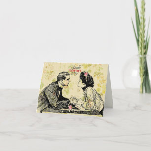 Romantic Victorian Couple Valentine's Day Card