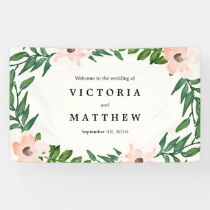 Romantic Vines Wedding Day Banner