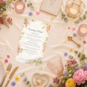 Romantic Vineyard Wedding Enclosure Card