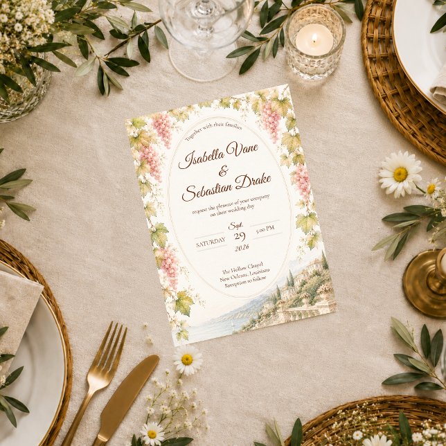 Romantic Vineyard Wedding Invitation (Creator Uploaded)