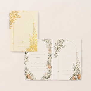 Romantic Vineyard Wedding Stationery Foil Card