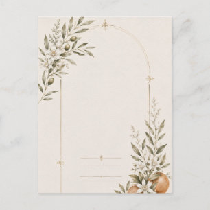Romantic Vineyard Wedding Stationery Holiday Postcard