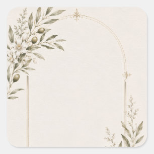 Romantic Vineyard Wedding Stationery  Square Sticker