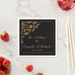 Romantic, Vintage, Antique Wedding Napkin