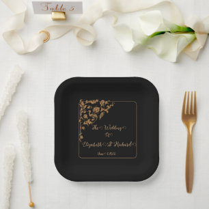 Romantic, Vintage, Antique Wedding Paper Plate