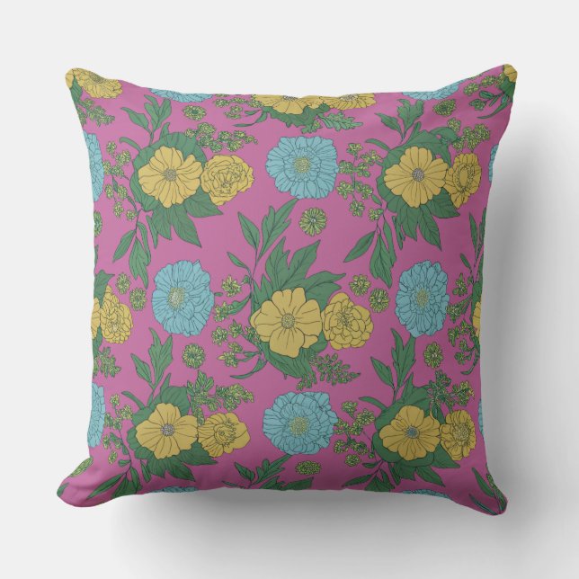 Romantic Vintage Botanical Cushion" Cushion (Front)