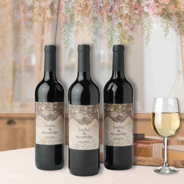 Romantic Vintage Country Lace Wine Label (Creator Uploaded)