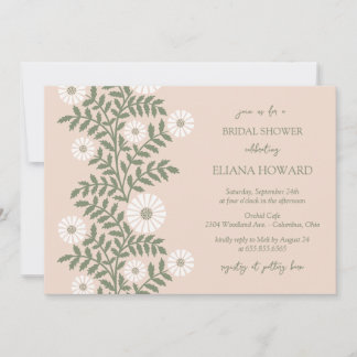 Romantic vintage floral bridal shower invitation