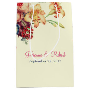 Romantic Vintage Floral Wedding Gift Bag