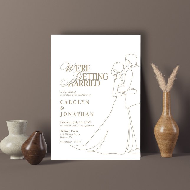 Romantic Vintage Gold Monogram Wedding Dance Invitation (Creator Uploaded)