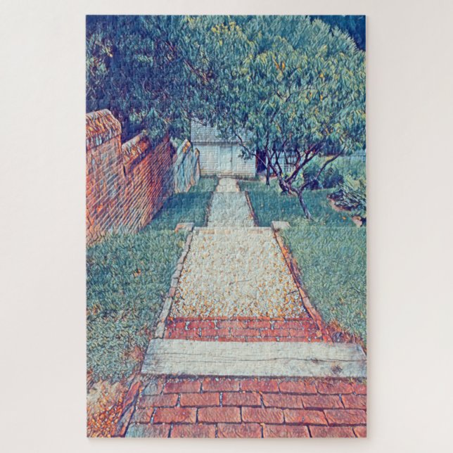 Romantic Vintage Illustration Vacation Walk Puzzle (Vertical)
