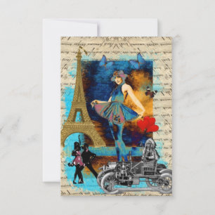 Romantic vintage Paris collage