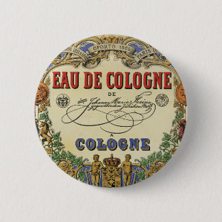 Romantic Vintage Parisian Perfume Label. 6 Cm Round Badge