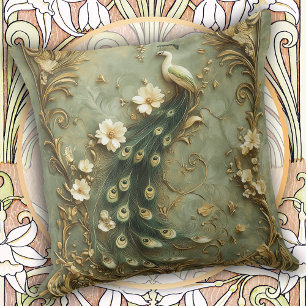 Romantic Vintage Peacock Cushion