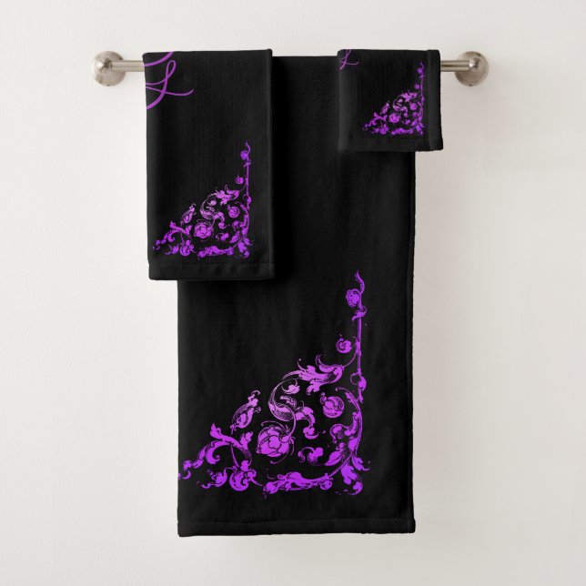 Romantic, Vintage Personalised Bath Towel Set (Insitu)