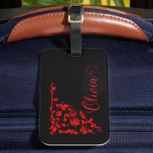 Romantic, Vintage Personalised Luggage Tag
