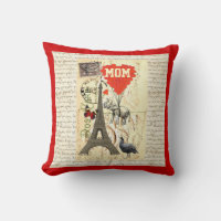 Romantic vintage postcard with mum text