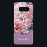 Romantic Vintage Purple and Pink Watercolor Floral Case-Mate Samsung Galaxy S8 Case<br><div class="desc">Romantic Vintage Purple and Pink Watercolor Floral phone case featuring delicate and chic blossoms in girly shades of pink,  plum,  and green. Add your name to customise the look!</div>