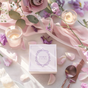 Romantic Vintage Purple Bridal Shower Favour Box