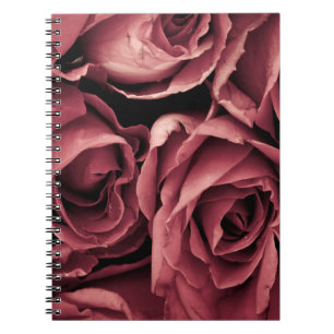Romantic Vintage Rose Background Notebook