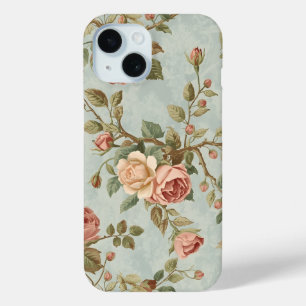Romantic Vintage Rose Garden iPhone 15 Case