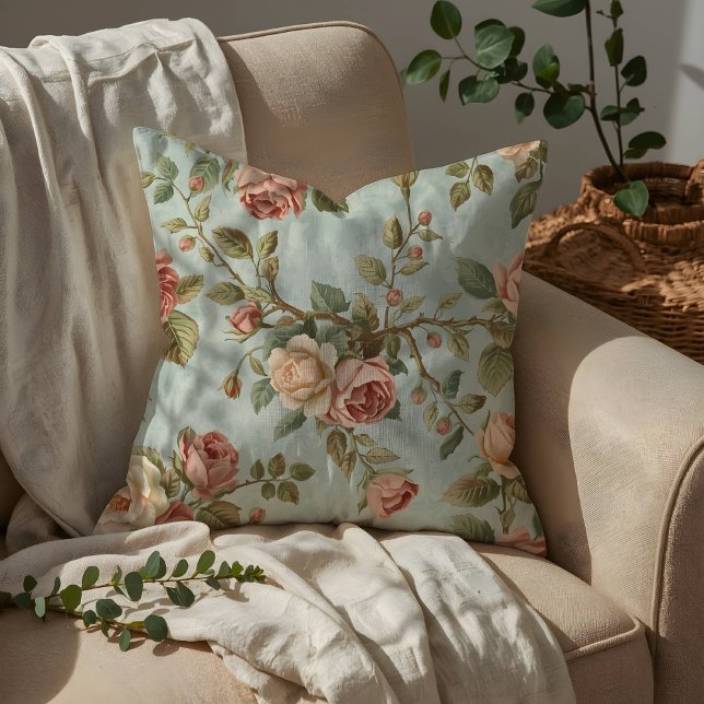 Romantic Vintage Rose Garden Cushion (Creator Uploaded)