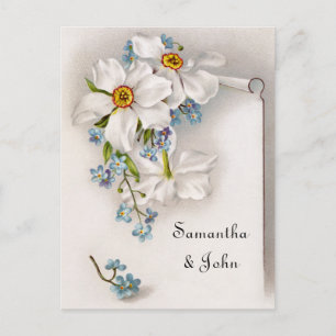 Romantic Vintage Save the Date Announcement Postcard