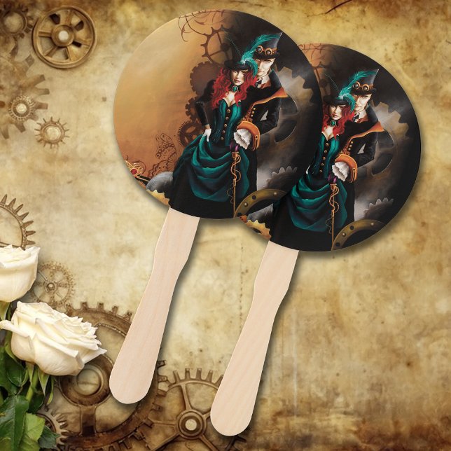 Romantic Vintage Steampunk Victorian Wedding Hand Fan (Creator Uploaded)