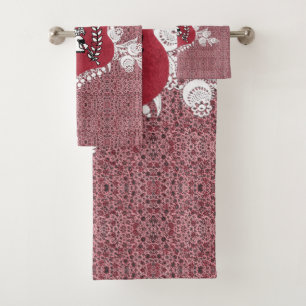 Romantic vintage towel set