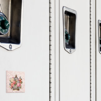 Romantic Vintage Watercolor Floral Birdcage Magnet