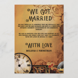 Romantic Vintager Steampunk Victorian Wedding Invitation
