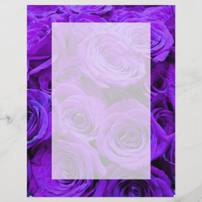 Romantic violet purple roses, pretty rose bouquet (Front)