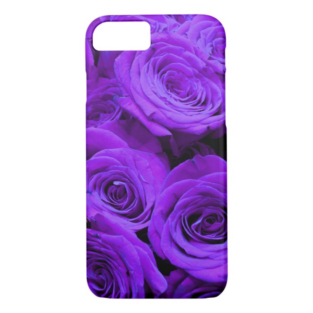 romantic violet purple roses, pretty rose bouquet Case-Mate iPhone case (Back)