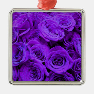 Romantic violet purple roses pretty rose bouquet metal tree decoration