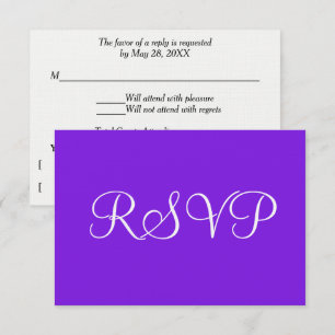 Romantic Violet Wedding RSVP Card