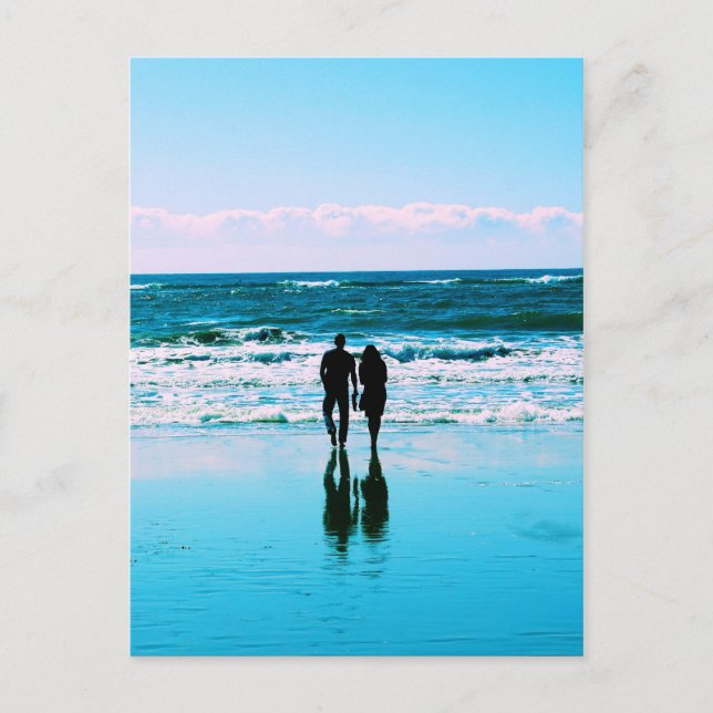 Romantic Walk on the Beach Postcard (Front)